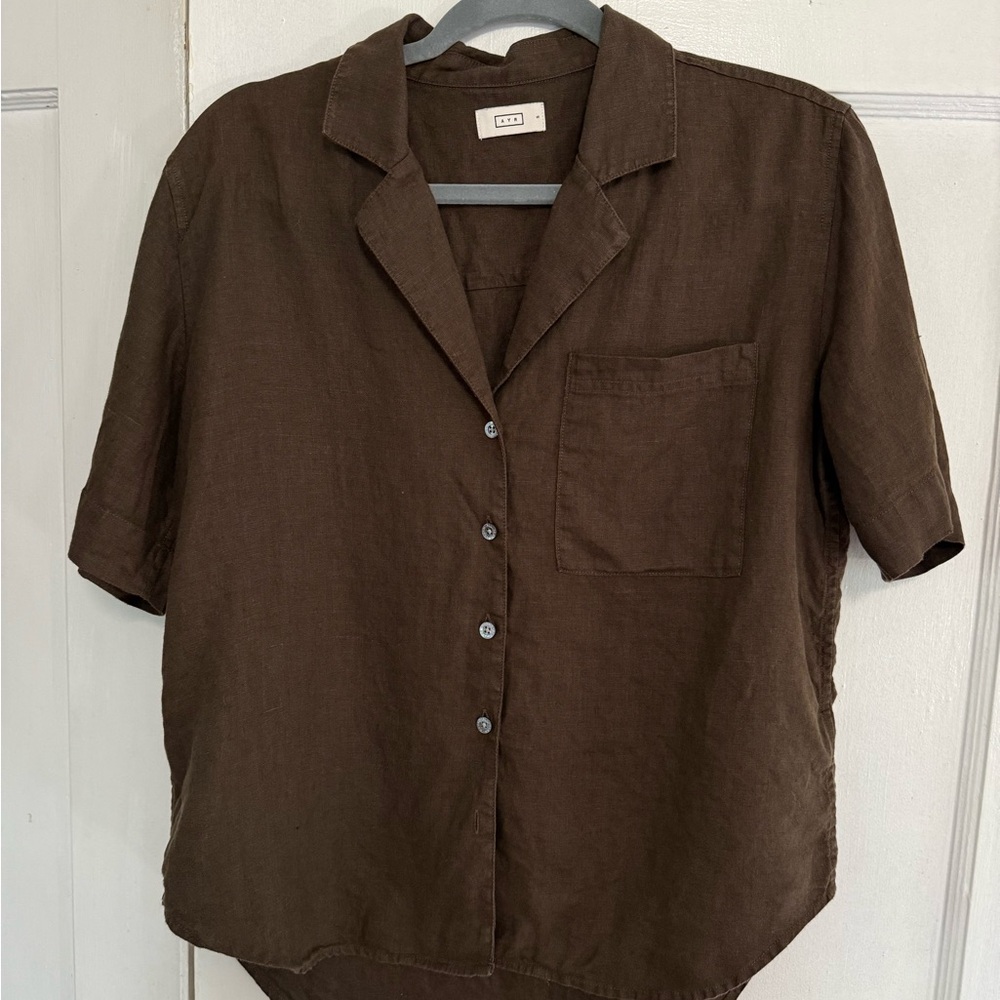 AYR Linen Pool Boy Top